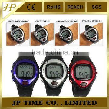 Pulse Heart Rate Monitor Calories Counter Fitness heart pulse Watch wrist watch StopWatch Alarm FM