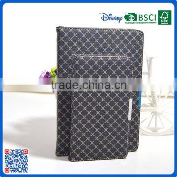 High quality leather or PU printed hardcover bisiness perforated notebook diary