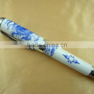 Big Blue and White Real Porcelain Fat Gift Set Pen Gel Ink Pen photo-5