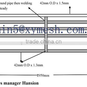 Square Tube Welded and Hot-dipped Gal Cattle Panel