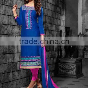 GLACE COTTTON WITH CHIFFON DUPATTA