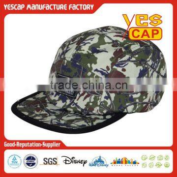 100% polyester digital printed 5 panel cap