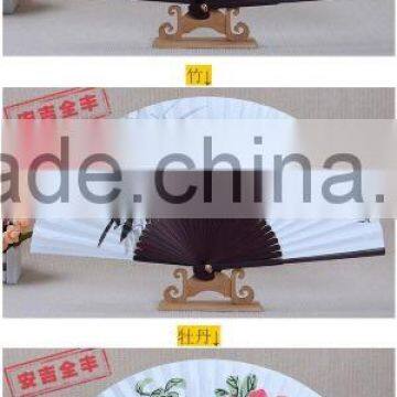 9 Inch Hand-painted Rice Paper Fan Chinese Style Men's Antiquity Big Fan Wholesale Custom Korean Paper Folding Folding Fan photo-4