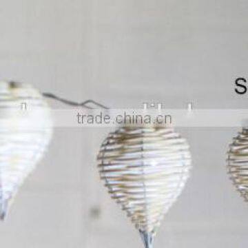 solar conch shape rattan ball string light 10pcs LED SO4720