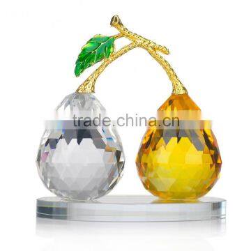 Car decoration k9 glass wedding favor pineapple with basecrystal pineapple ornament