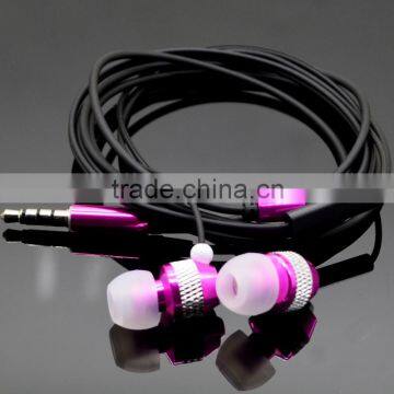 2016 new super bass earphones metal earbud earphones