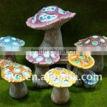 cement mushroom garden decoration