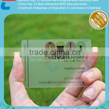 Frosted Clear Plastic Business Cards, Transparent PVC ID Card photo-4