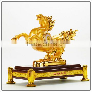 resin statue home decoration ,24k golden horse statue