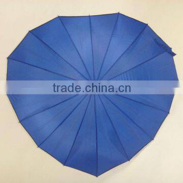 Blue Heart Shaped Umbrella