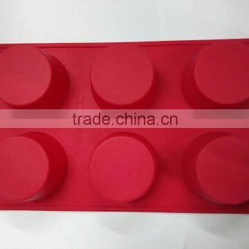 6 Cups Deep China Manufacturer Heat Resistant Non-stick Durable Fireproof Silicone Muffin Mold photo-2