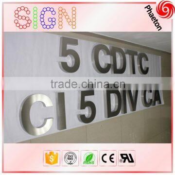 Hight quality brushed stianless steel silver alphabet number letter