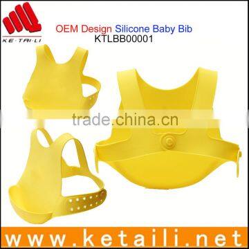 New Design Food Grade 100% Silicone Waterproof Fabric for Baby Bib, Non-toxic Silicone Baby Bibprint Bib Safe Material