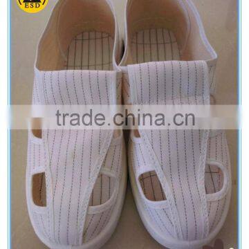 high quality comfortable canvas upper SPU(pvc foamed) outsole 4-hoes esd shoes