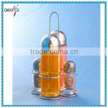 kitchen cruet bottle glass condiment jar set