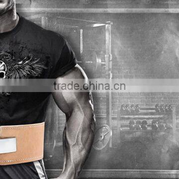 HEAVY LEATHER POWER WEIGHTLIFTING LEVER BUCKLE BELT - BROWN photo-3