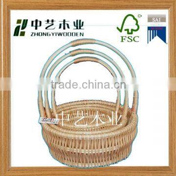 Willow Straw Basket with Beautiful Handle