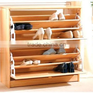 3-tier wooden frame shoe rack