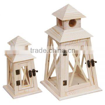 2016 Wholesale christmas craft small unfinished natural Wood Wooden Bird House