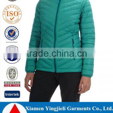 Custom made fast delivery ultralight women best down jacket for backpacking