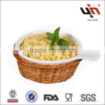 Procelain Dish With Wicker Basket