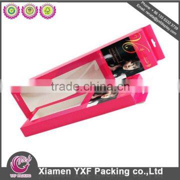 Gold Shiny Purple Glossy Finished Hair Extension Packaging Box photo-3