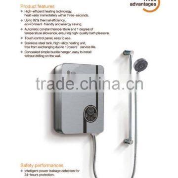 portable UL standard tankless electric water heater for shower