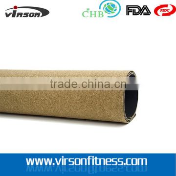 VTCM105 Ningbo Virson cork yoga mat rubber cork yoga mat natural eco yoga mat