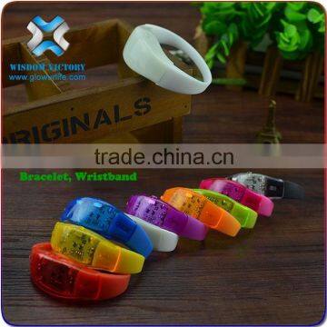 2016 Supply Eco-freindly Flashing Illumination Bracelet,sound activated led bracelet