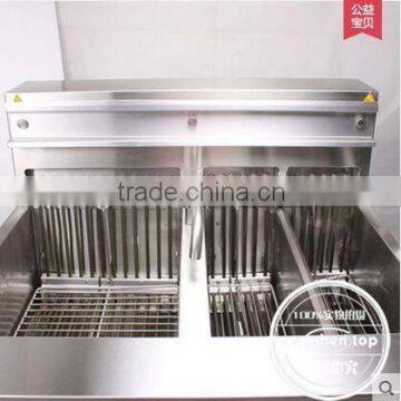 Shentop commercial fast food restaurant equipment STPP-H9CF KFC 3 tank deep fryer oil filter machine electric industrial fryer