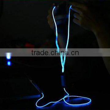 Glowing headset for smartphone headphones LED lighting headset wholesale China earphone and headset