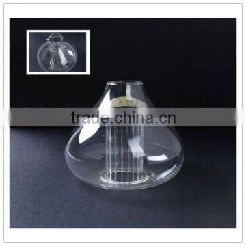 china hot sale new product clear double wall pyrex glass lamp shade,bulk sale glass lamp cover