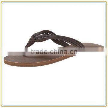 High quality fashion design PU leather insole sexy flip flops