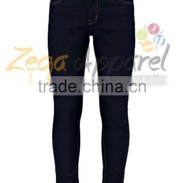 Zegaapparel Mens Casual Button Pocket Knee Patch Design Skinny Tapered Denim Custom Logo Jeans