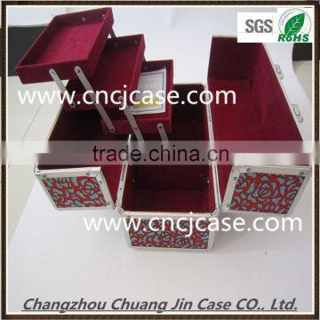 Colorful Cheap Portable Professional Aluminum Cosmetic Display Case