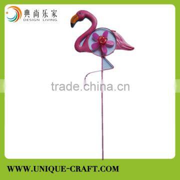 Cheap product metal flamingo garden stick handmake crafts and arts