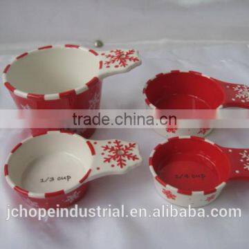 chirstmas ceramic measuring cups set