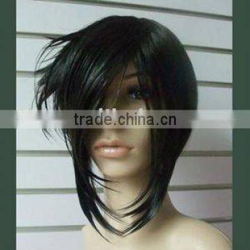 wholesale cheap synthetic hair black cosplay wig