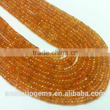 #SZ882 Natural Gemstone Roundel Faceted Loose Beads Carnelian Necklace