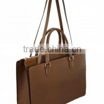 Men Genuine Leather Zipper Laptop Black Messenger Bag photo-4