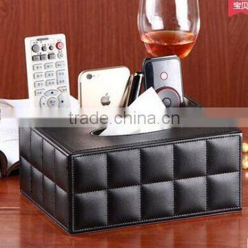 Hot Sale Cute Facial Tissue Box PU Napkin Box Functionable OEM Pochet Tissue Box photo-2