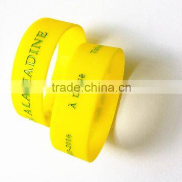 1 Inch Debossed and Ink Filled Wide Silicone Wristband