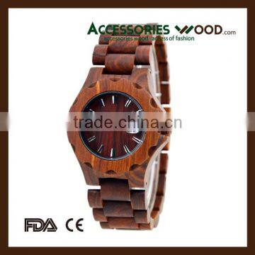 Wrist Watch Man or Woman Wooden Watches Red Sandalwood photo-2