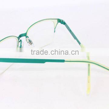 G3623 Transparent Yellow Custom Half Rim Eyeglass Frames For Women photo-3