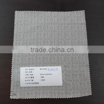 silk and polyester blended fabric for garment use (AMA1638)