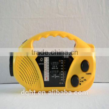 Direct Manufacturer Dynamo Charger Crank Radio Solar Dynamo Radio