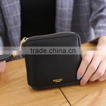 Leather small ladies bag with chain shoulder strap crossbody mini wallet bag