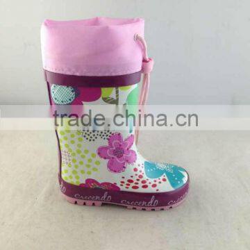 New look flower printing pink collar nature walk shoes for kid