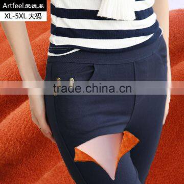 new velvet Leggings wholesale gold velvet thickened stretch pocket nine mm code pants pants