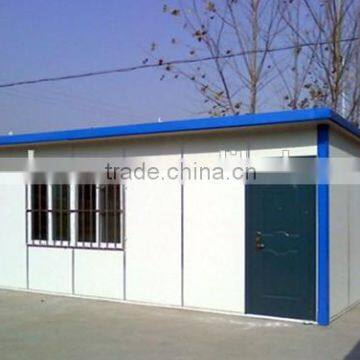 low cost color steel sandwich panel Prefab house /flat roof buildings